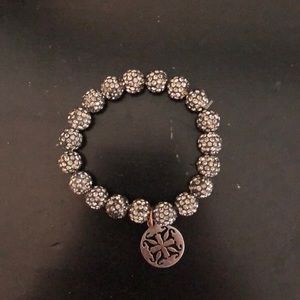 Dark grey rustic cuff bracelet